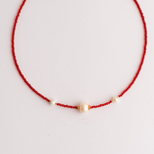 Choker Jazmin Rojo